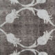 Grey overdyed persian rug traditional handmade persian carpet- 198x285cm