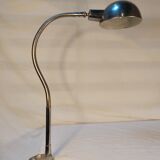 Old workshop lamp with ball reflector vice, 50s