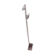 Metal floor lamp with 2 lamps