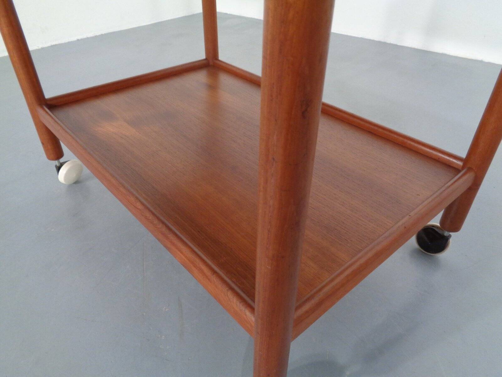 Teak tea cart by Hans J. Wegner for Andreas Tuck, Denmark, 1950s.