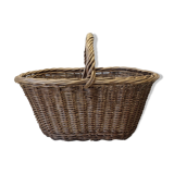 Old wicker basket one handle