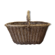 Old wicker basket one handle