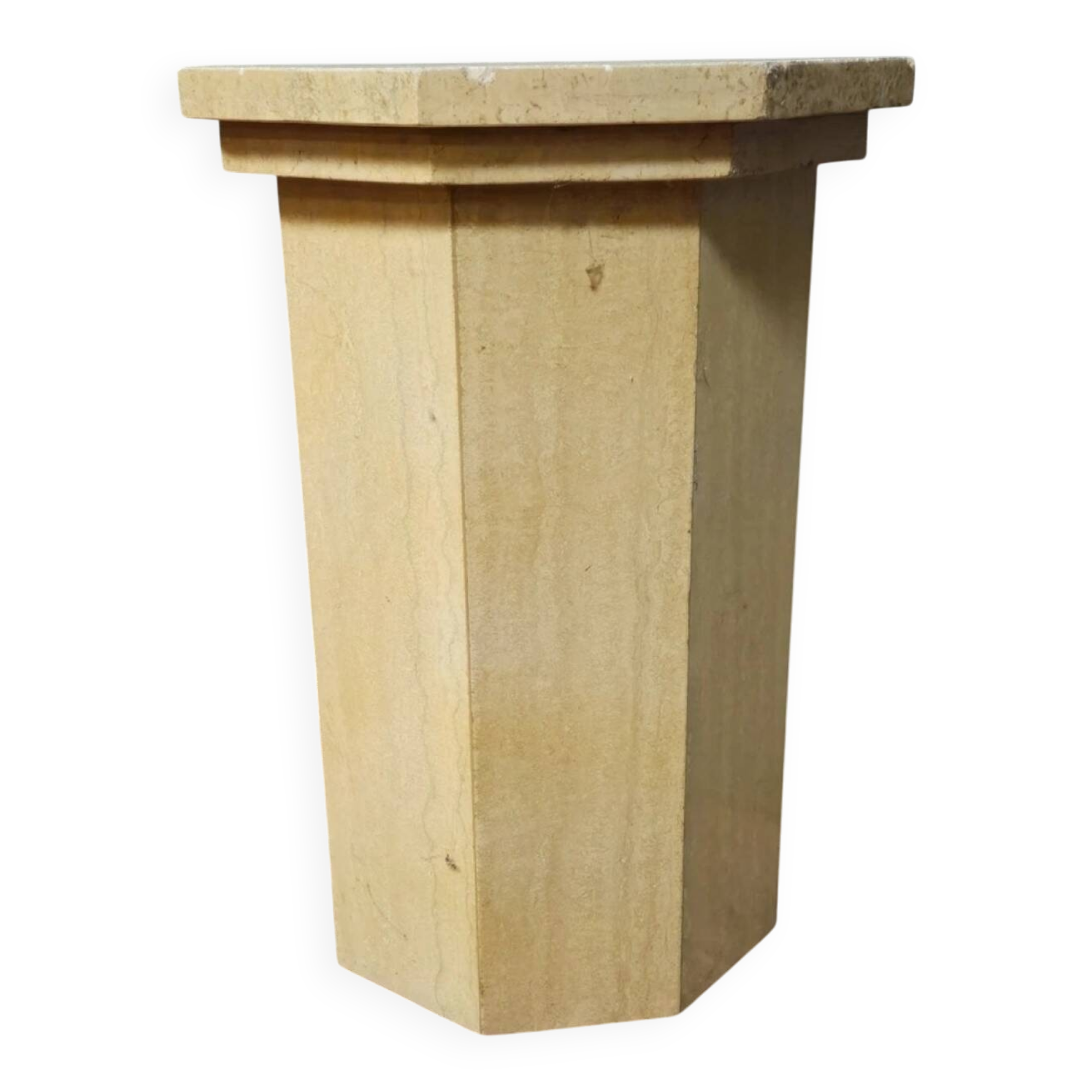 pedestal column in travertine from the 1950s to 1970s | Selency