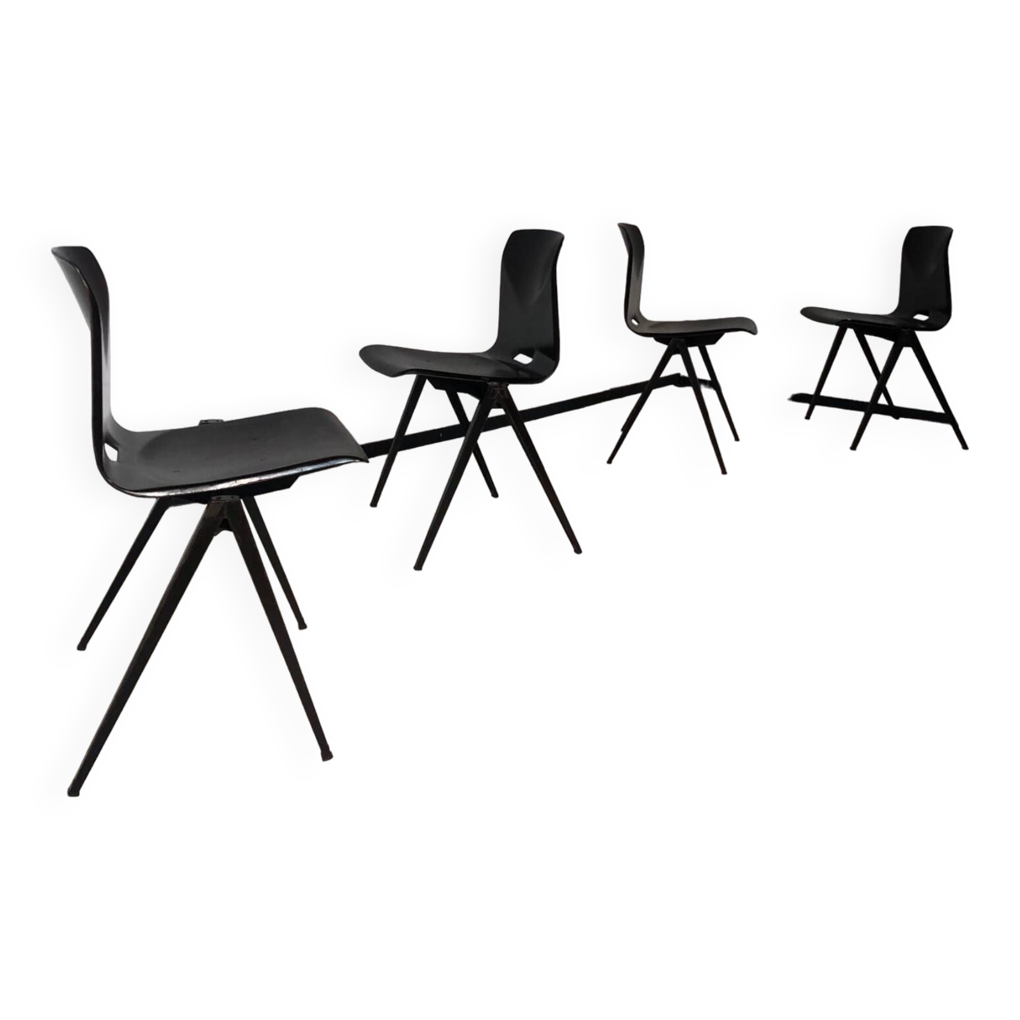 4 vintage Thur op seat chairs - Pagholz circa 1970