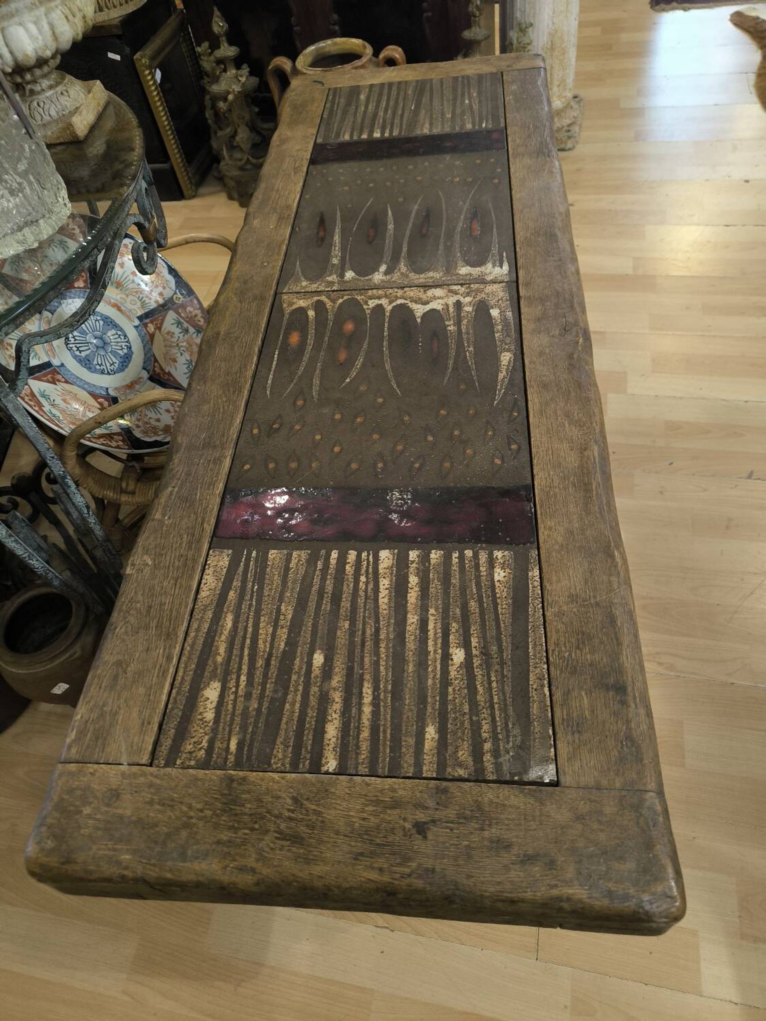 Table basse brutaliste par max & dominique picard 1950