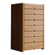 High chest of drawers in solid elm from Maison Seltz