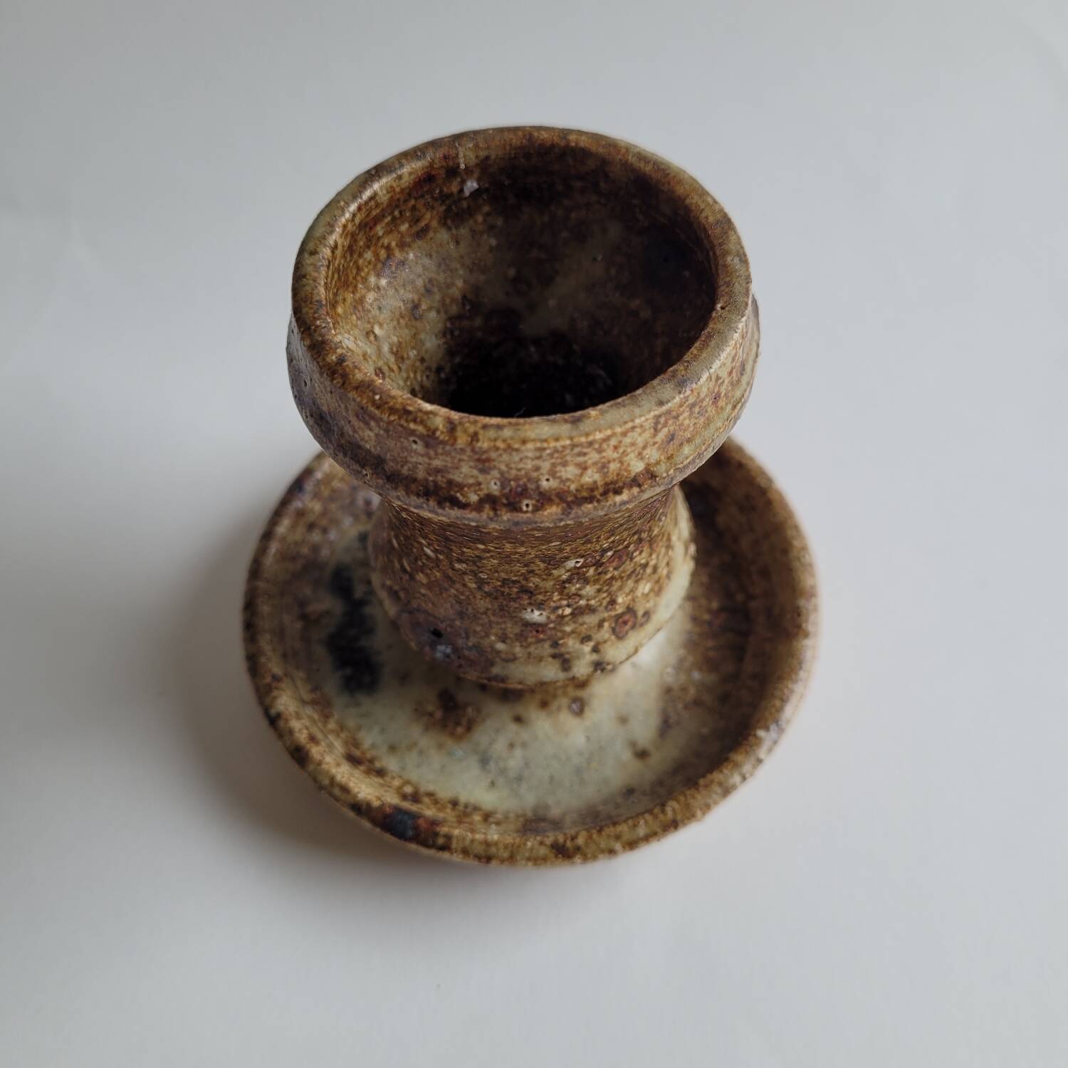 Pyrite stoneware candle holder