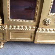 Louis xvi display cabinet in gilded wood