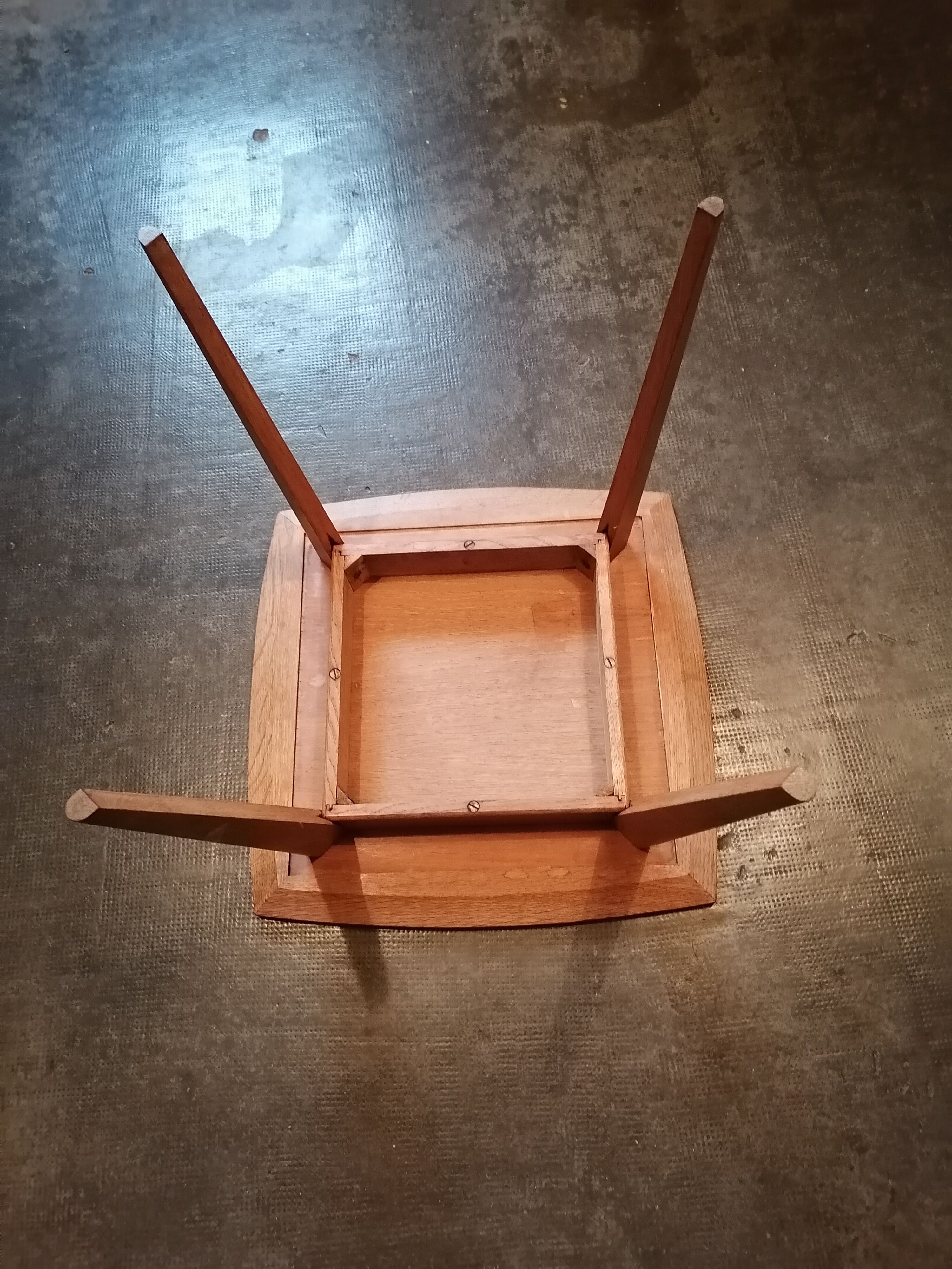 Coffee table wood marquetry 1950 60