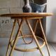 Extra roundtable in vintage rattan 50s