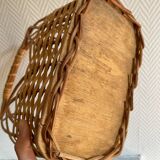 Wooden wicker basket