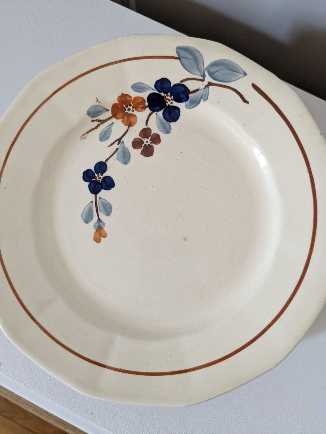Ten flat plates Sarreguemines