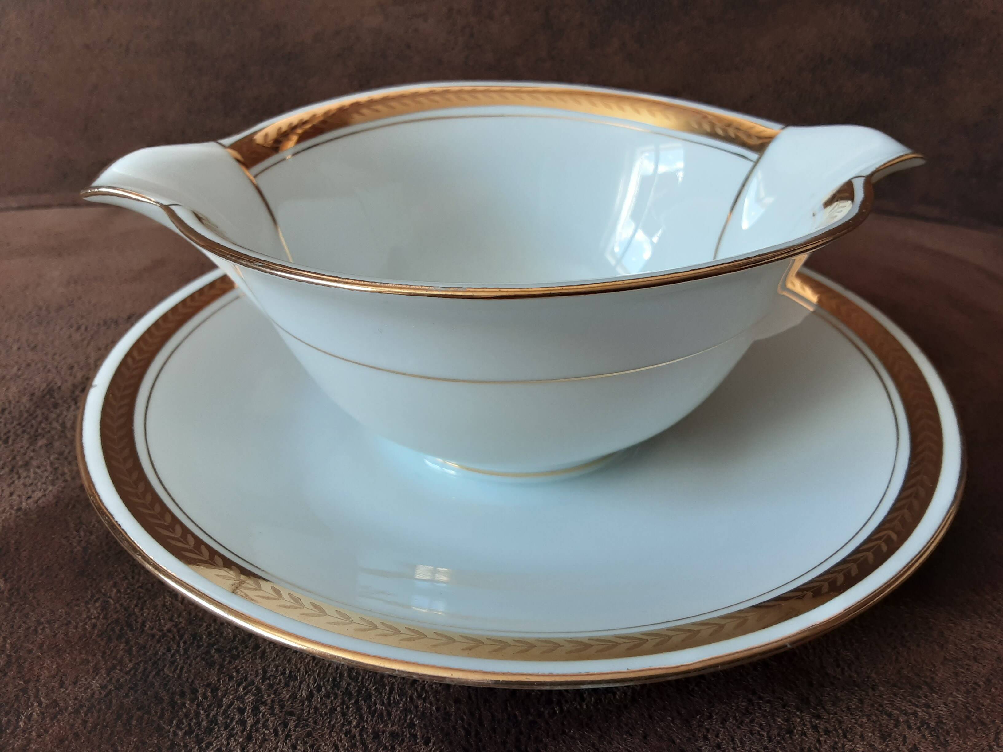 Sauceboat Art Porcelain Limoges Porcelain