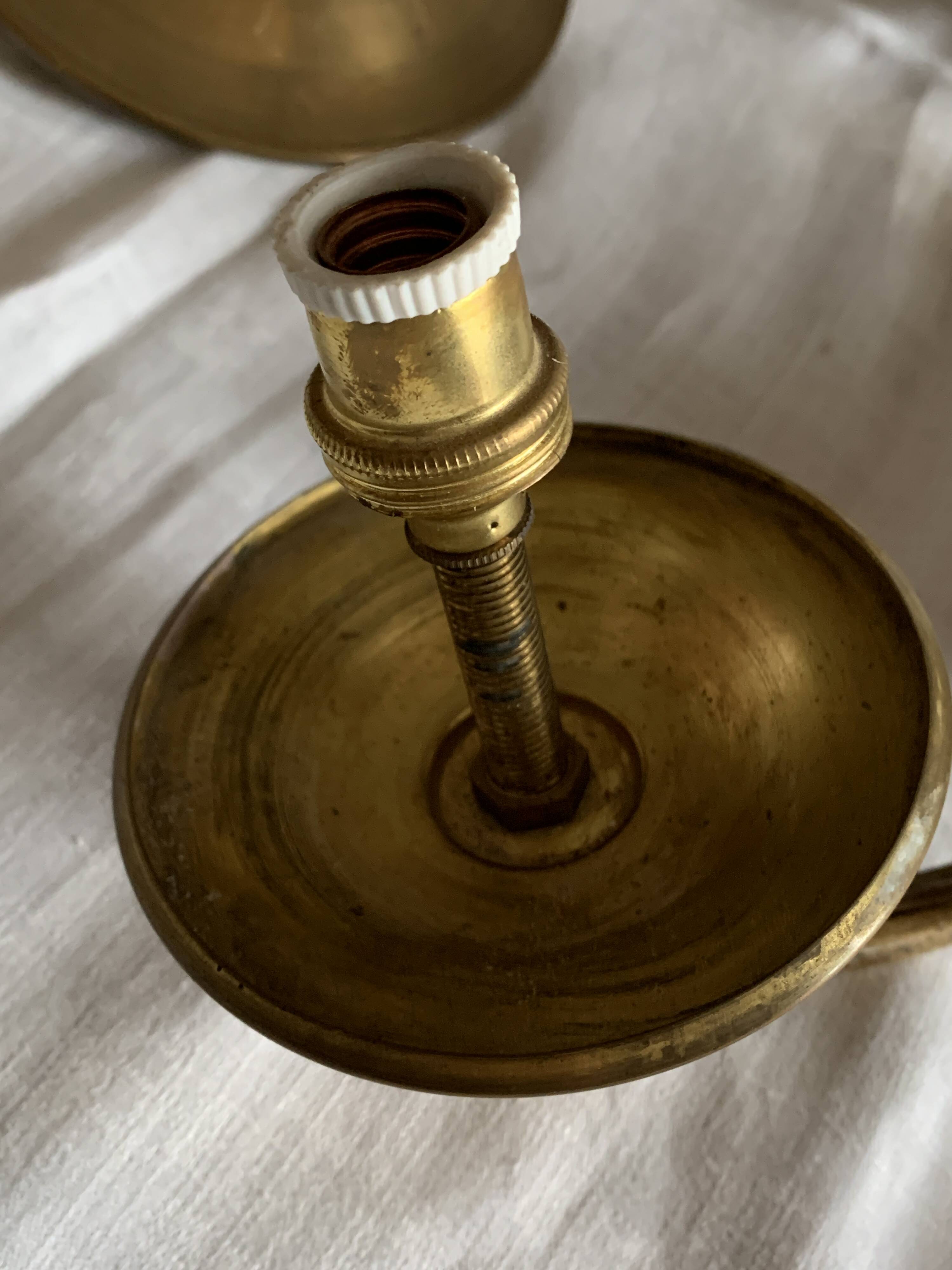 Lustre en bronze poli 4 branches