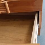 Vintage chest of drawers with bamboo and rattan details