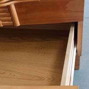 Vintage chest of drawers with bamboo and rattan details