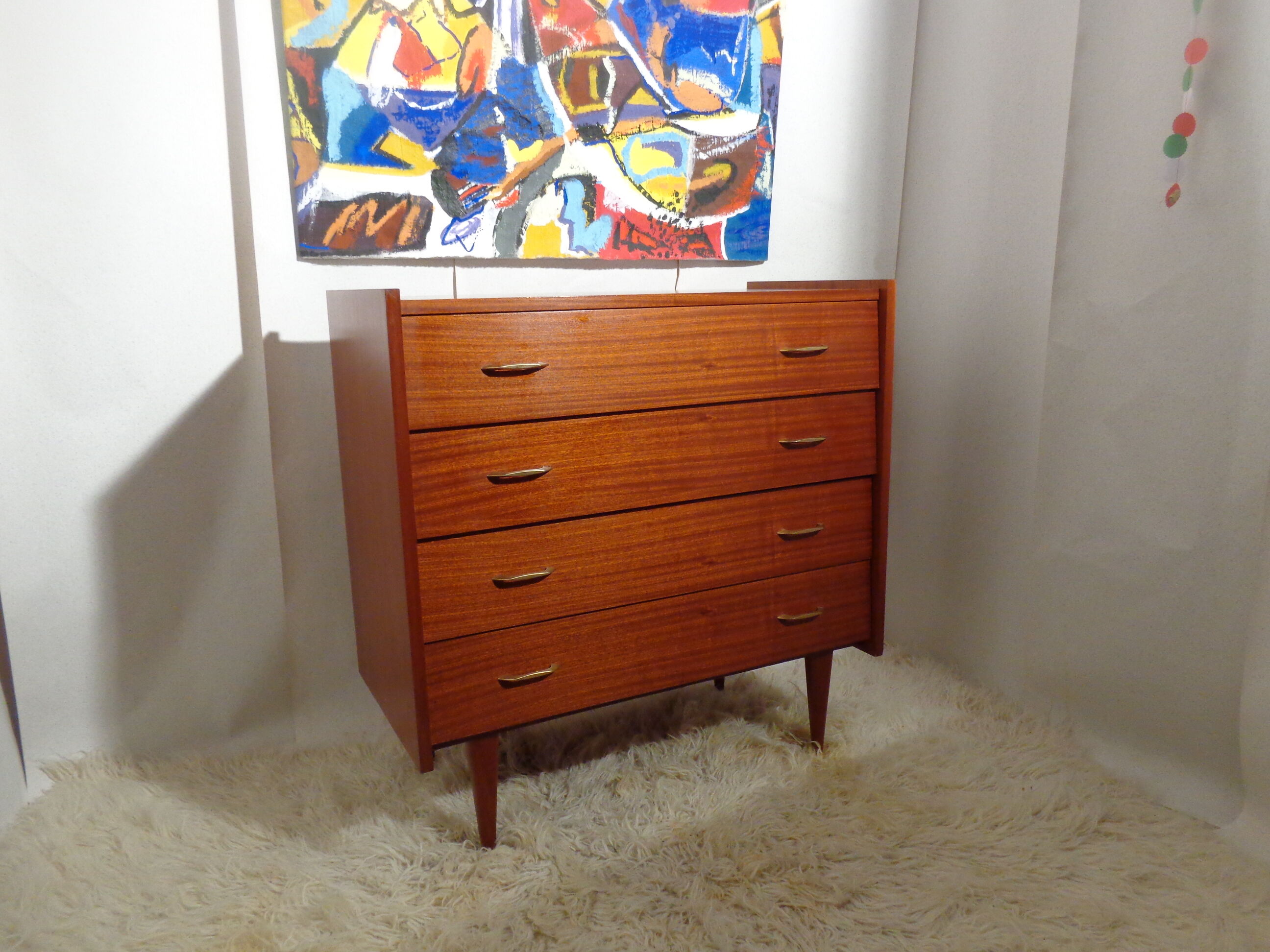 Chest of drawers vintage 60s teak