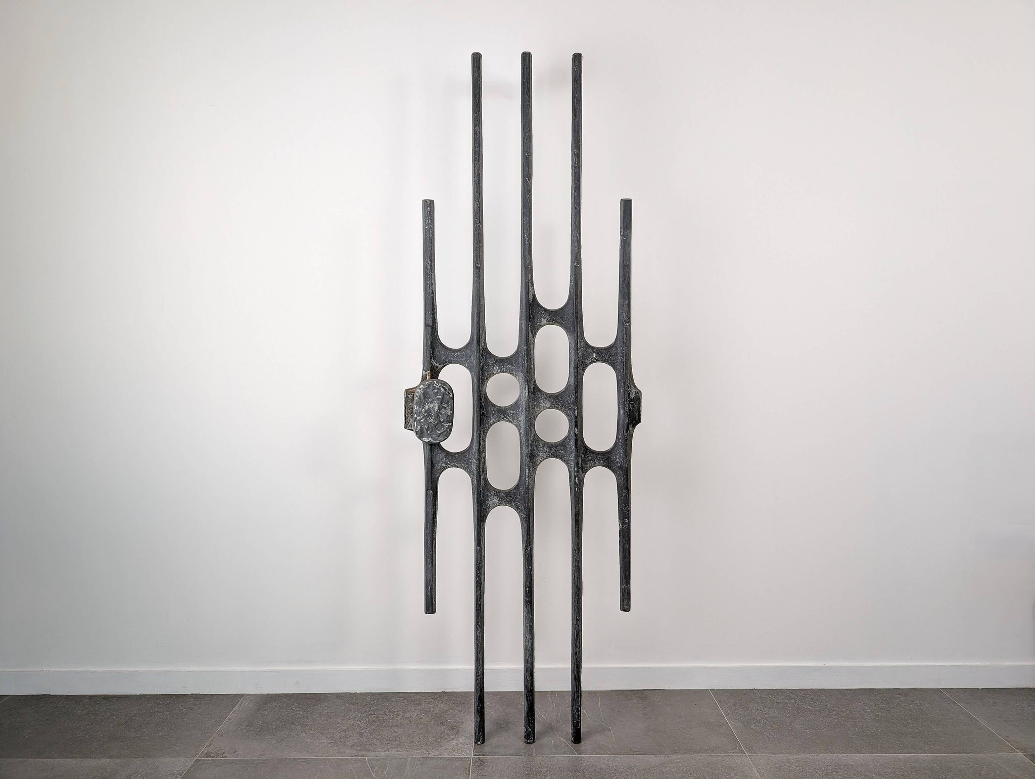 Brutalist Cast Aluminum Door Panel, 1960s