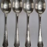 Set of 4 silver metal spoons, 14.5 cm