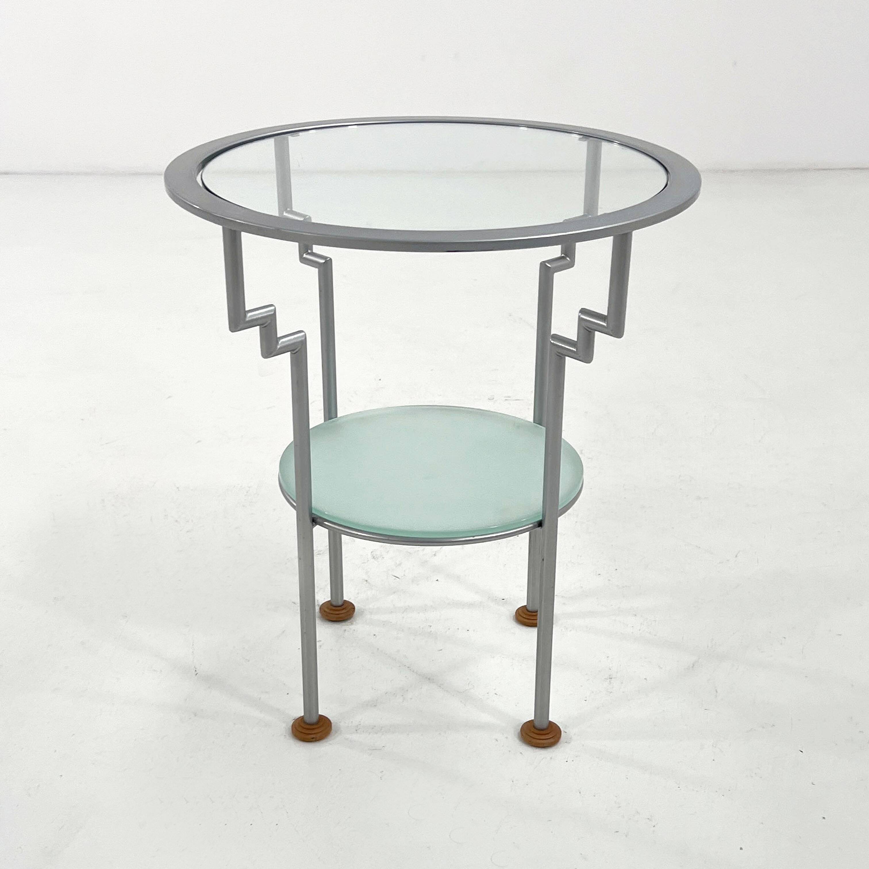 Memphis metal and glass table, 1980
