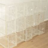 Acrylic chest of drawers, unique piece, 1980s