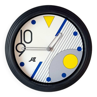 Jaz wall clock, design Albert Leclerc, 80s