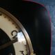 Vintage formica clock silent wall clock "black and red"
