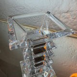 Bohemian crystal vase candlestick from the 1970s