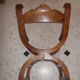Fauteuil curule dit Dagobert néo renaissance fin XIXe bois clair