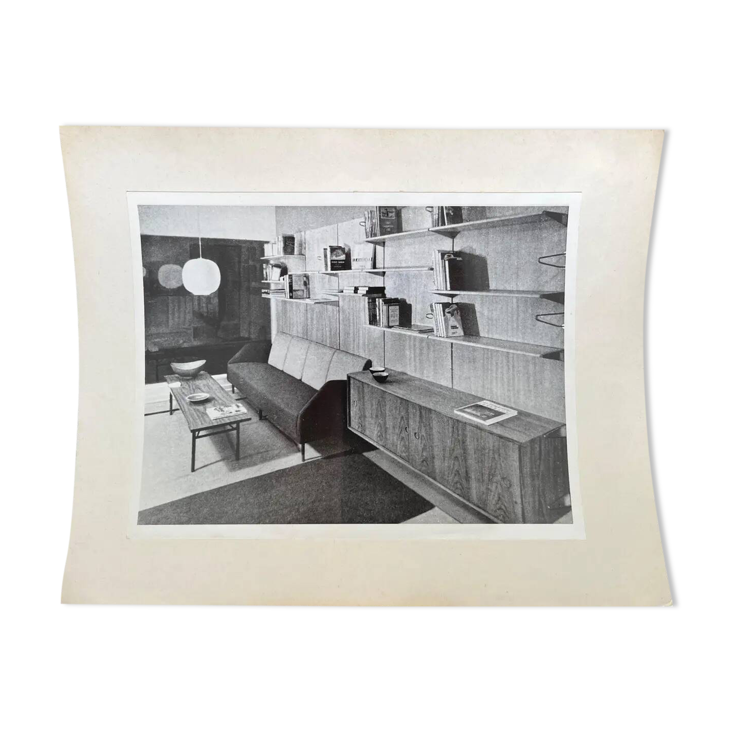 Original photo of furniture, interior by Finn Juhl / Denmark, 1956