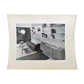 Original photo of furniture, interior by Finn Juhl / Denmark, 1956