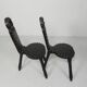 Set of 2 Spanish Brutalist chairs and coffee table, 1960s