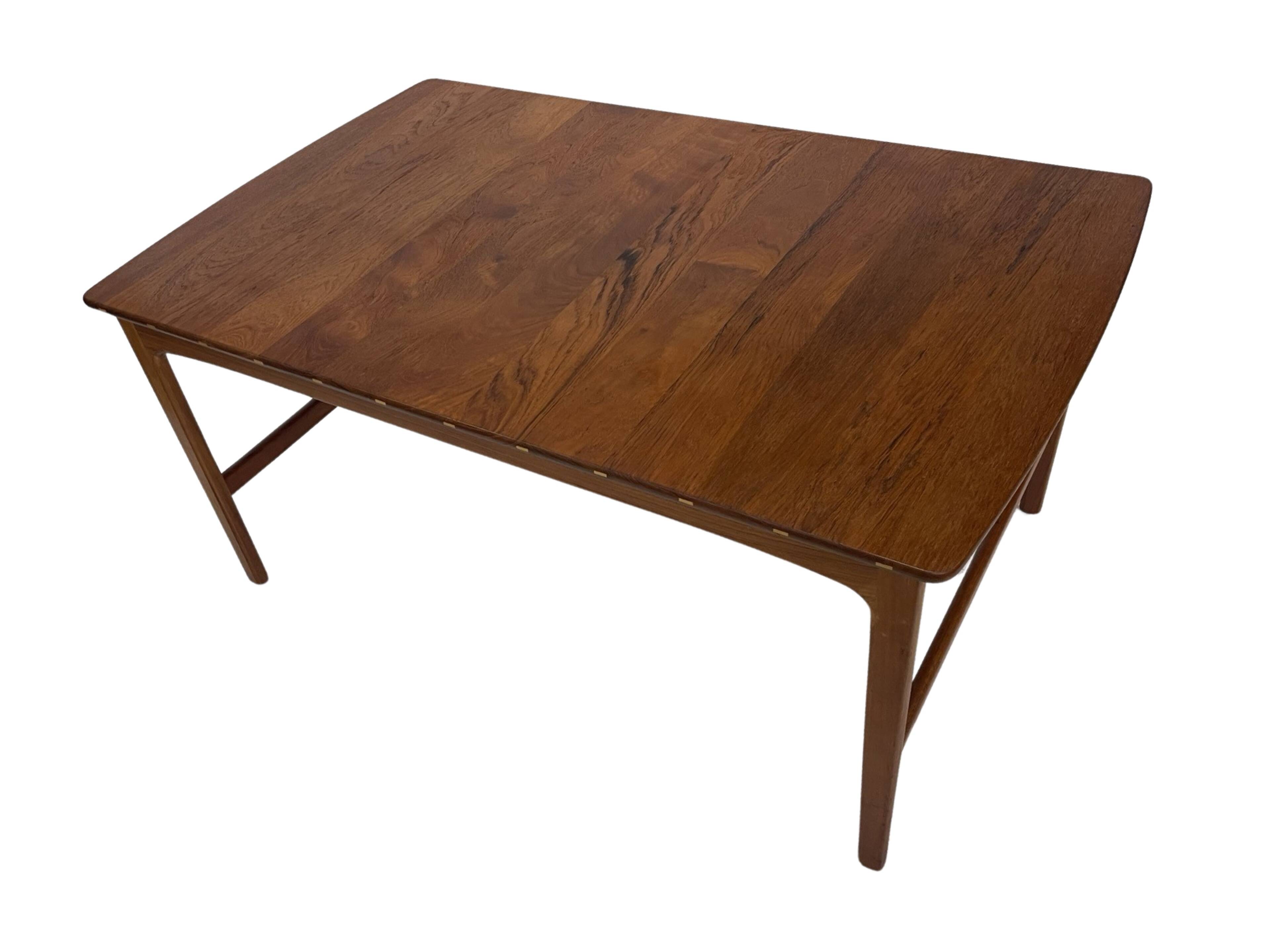 Scandinavian coffee table in solid teak by Yngvar Sandström - 1960s Design