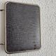 Vintage 1960s triptych mirror barber blue crocodile effect - 20 x