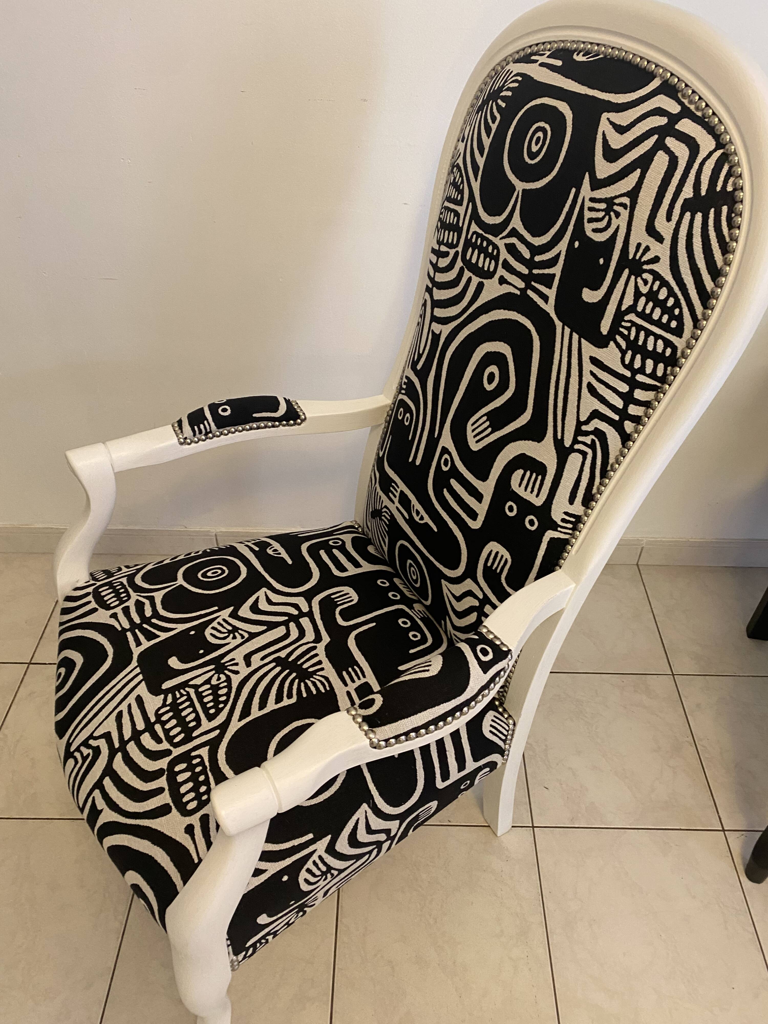 Fauteuil Voltaire, restauré