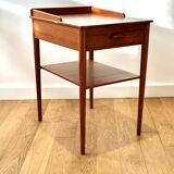 Scandinavian teak bedside table 60s