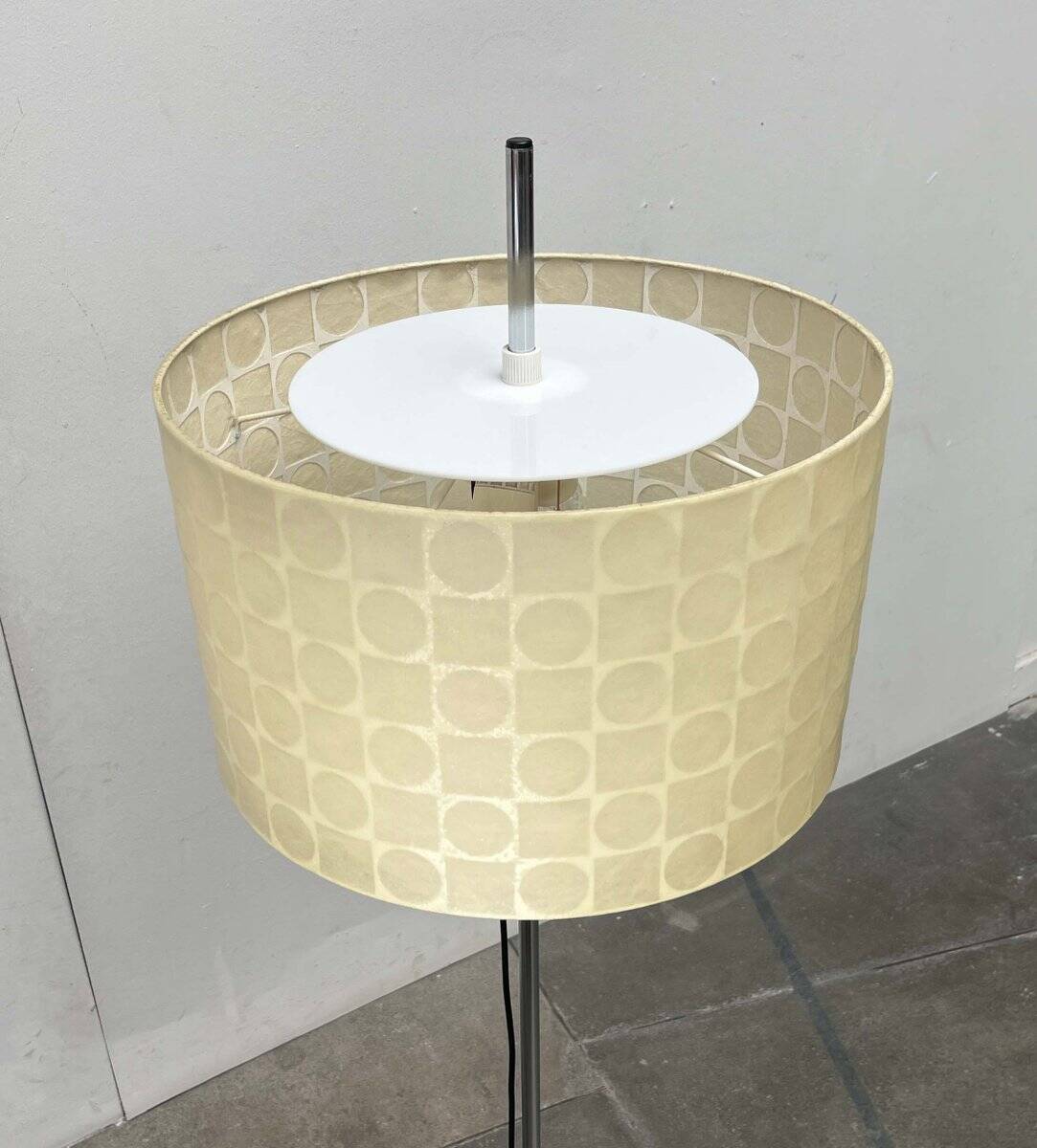 Mid-Century Modern Cocoon Floor Lamp by Friedel Wauer for Goldkant Leuchten, 1960s