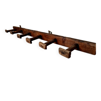 Ancien porte manteau mural d' étable art populaire