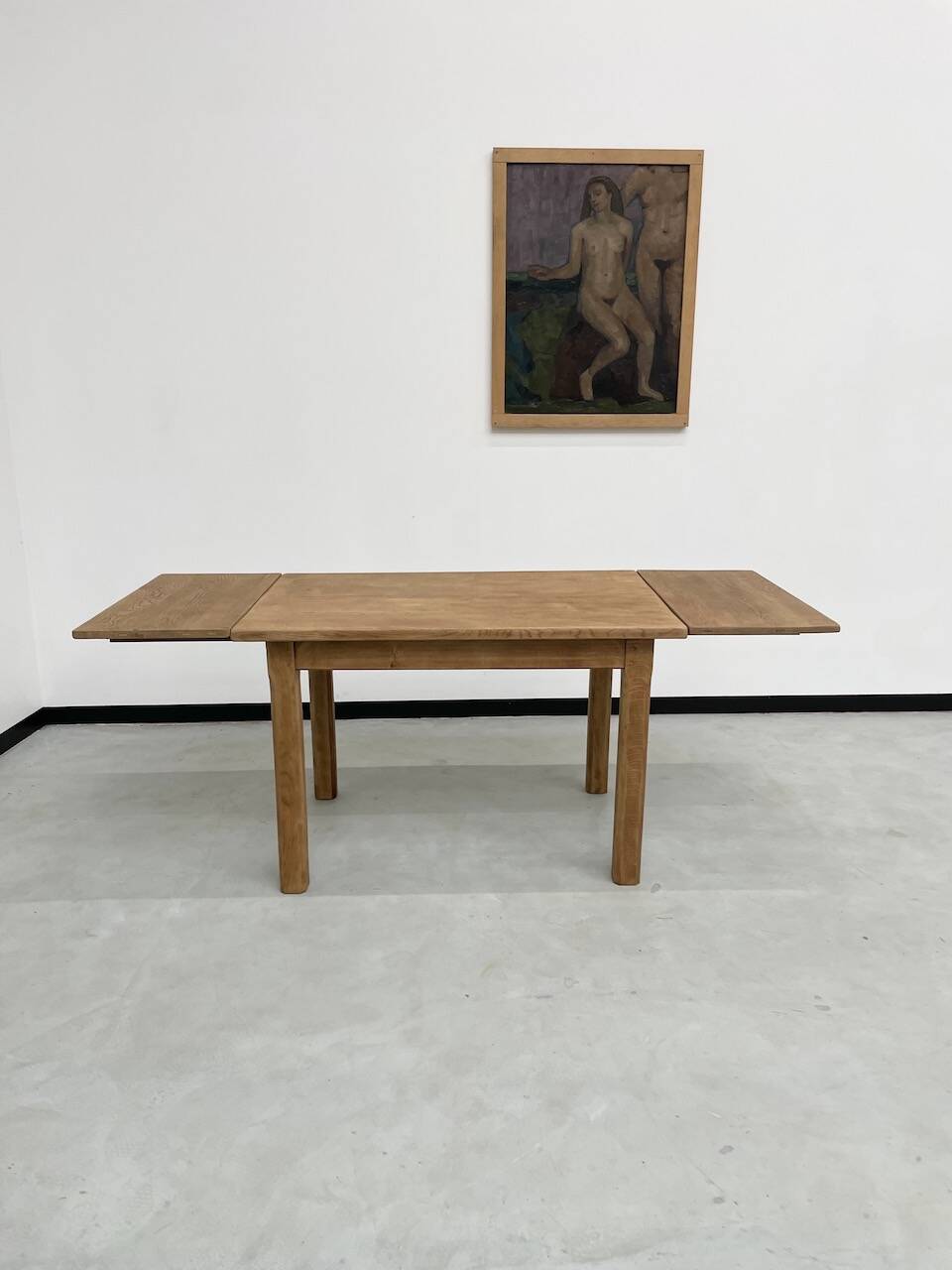 Oak farmhouse table 120cm + 200cm extensions