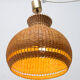 Mid century wicker hanging chandelier by ULUV, 1960´s