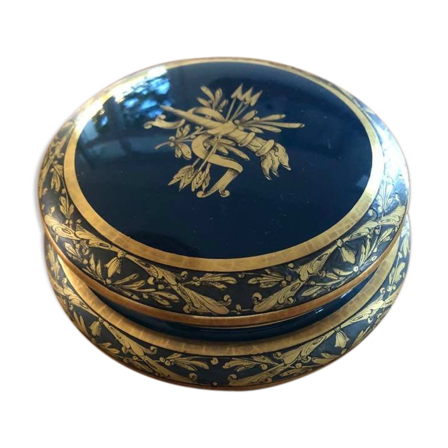 Candy factory Pinon-Heuzé ceramic ceramic golden blue earthenware