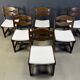 Vintage brutalist dining chairs, set of 6 - 1960s