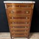 Louis XVI chest of drawers in mahogany with marble