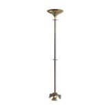 Floor lamp in gilded brass and plexiglass