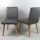Ensemble de chaises vintage noir et blanc  1970