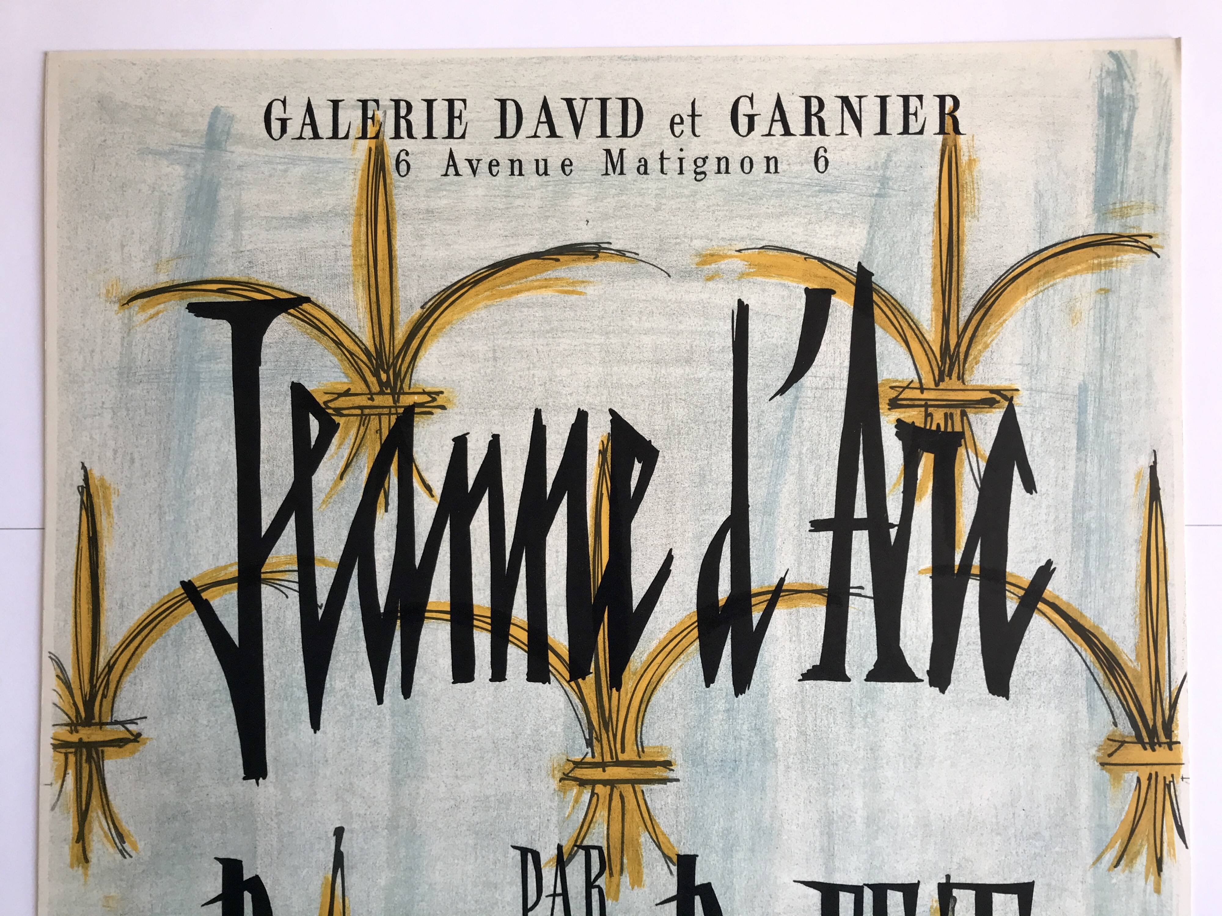 Bernard Buffet, Joan of Arc / David and Garnier Gallery, 1958. original lithograph poster