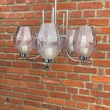 Vintage Lustre with 5 Mauve light lights