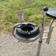 Art Deco ashtray, chrome and Bakelite by Demeyere, Belgium, 1930s.