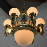 Rare Art Nouveau Chandelier by Emil Kralik, 1920s