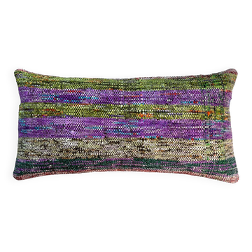 Vintage turkish kilim cushion cover , 30 x 60 cm